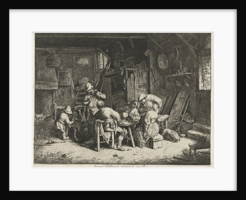 Farmers to a meal at an inn by Adriaen van Ostade