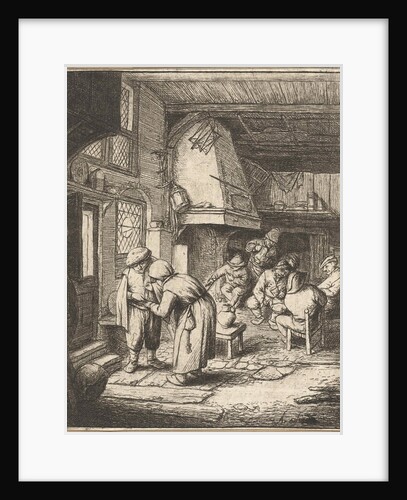 Man pays his expenses to woman in an inn by Adriaen van Ostade
