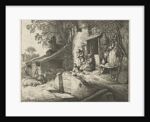 Spinning woman for a house by Adriaen van Ostade