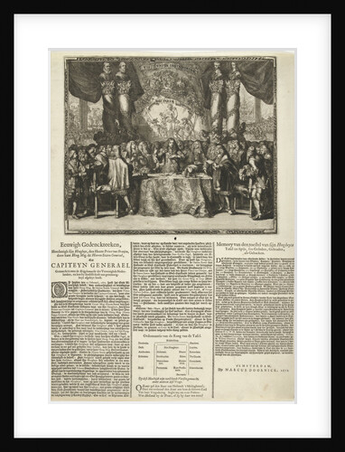 Presentation and description of the appointment of Prince William III as captain-general of the Dutch armed forces by Romeyn de Hooghe