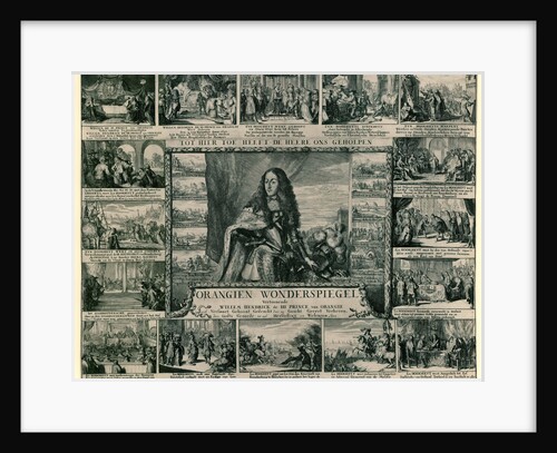 Orange Miracle Mirror, life and deeds of Prince William III, 1675 by Romeyn de Hooghe