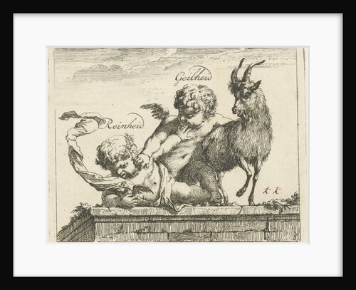 Battle between Purity and horniness by Arnold Houbraken