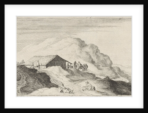 Barn in the dunes by Gillis van Scheyndel I