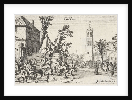 Battle at an inn (touch) by Johannes Pietersz. Berendrecht