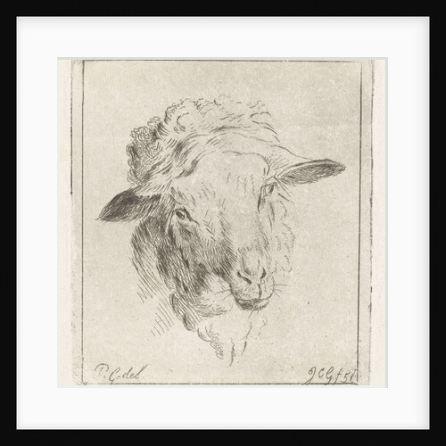 Head of a sheep by Jacobus Cornelis Gaal