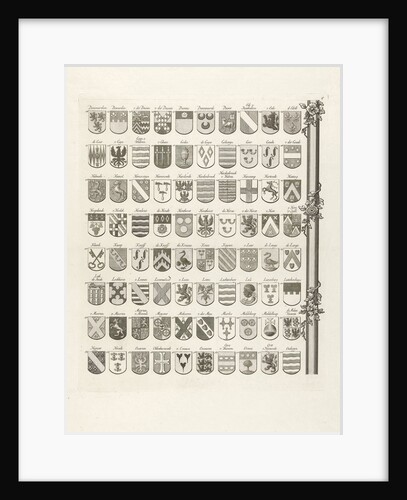 Weapon Map of ancient families of Utrecht, leaf right middle by Johannes van Hiltrop