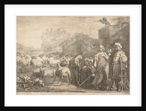 Jacob talks with Rachel by Frederik de Wit