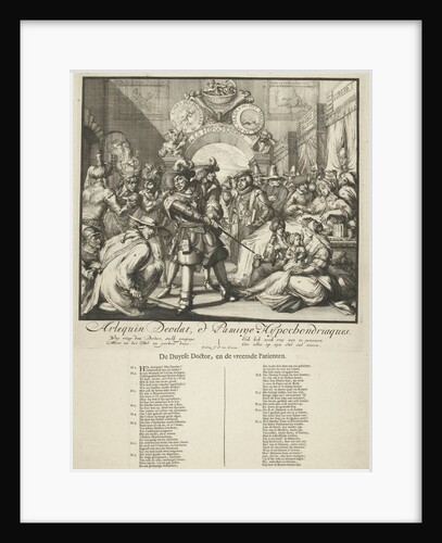 Cartoon on the interference of Louis XIV in the English throne by Gisling