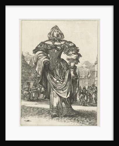 Lady in dress from the series Figures à la mode by Romeyn de Hooghe
