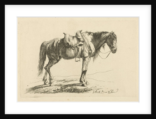 Saddled horse right by H. Klein