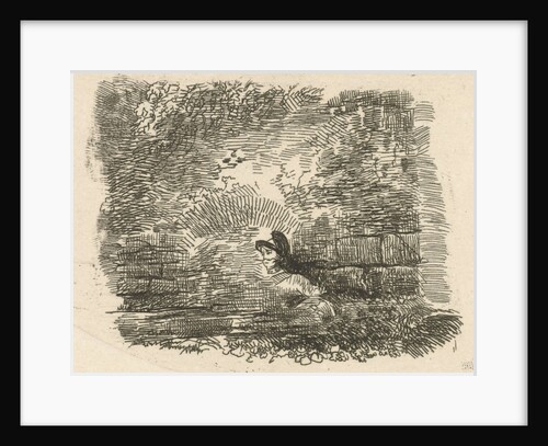 Wall and the face of a man by Johannes Mock