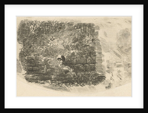 Wall and the face of a man by Johannes Mock