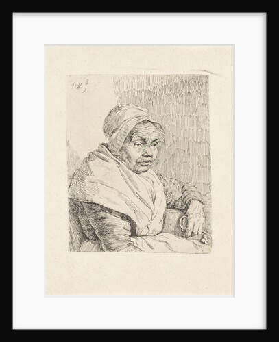 Portrait of an old woman by Pieter Christoffel Wonder