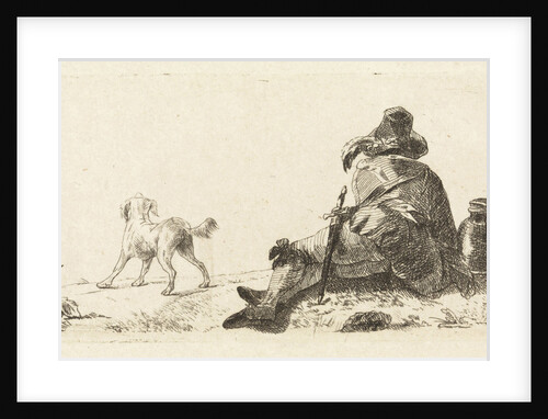 Man with dog by Paulus Charles Gerard Poelman