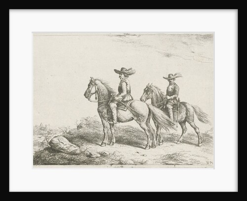 Two horsemen on reconnaissance by Christiaan Wilhelmus Moorrees