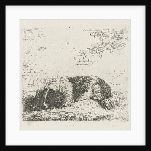 Lying dog left by Christiaan Wilhelmus Moorrees