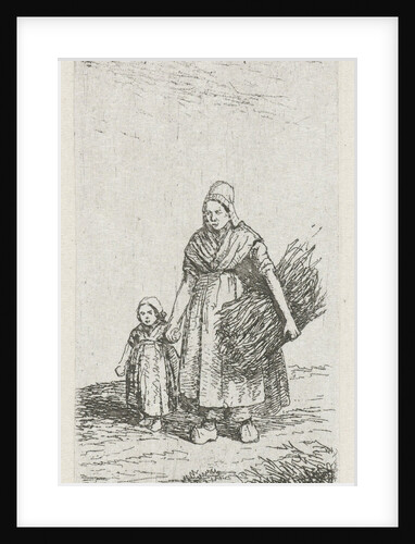 Woman holding a child's hand by Christiaan Wilhelmus Moorrees