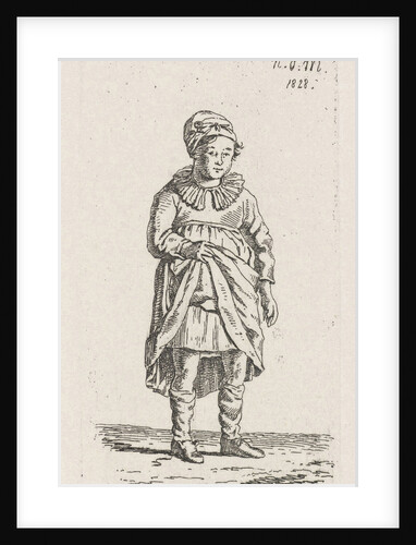 Girl lifts her skirts by Anthonie Willem Hendrik Nolthenius de Man