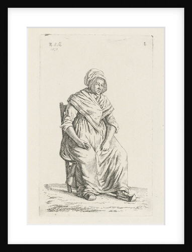 Sitting farmer from Wallonia Belgium by Anthonie Willem Hendrik Nolthenius de Man