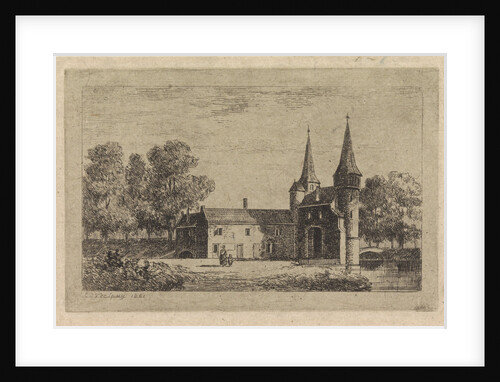 A woman and a child at the East Gate in Delft by Gijsbertus Johannes Verspuy