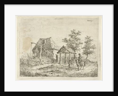 Cavalryman at ranch by Gerardus Emaus de Micault