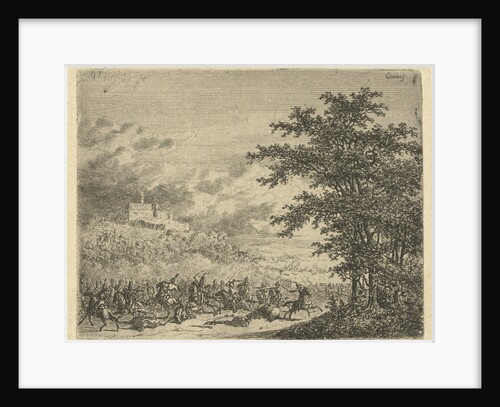 Horsemen Battle at Fort Konigstein by Gerardus Emaus de Micault