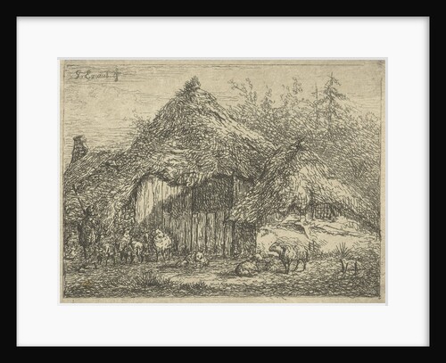 Shepherd in sod by Gerardus Emaus de Micault