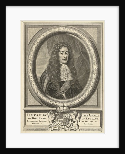 Portrait of James Stuart, King of England by in oval picture frame