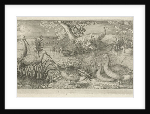 Waterfowl in a pond by Jan van Londerseel