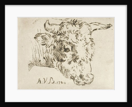 Head of a cow by Anthonie van den Bos