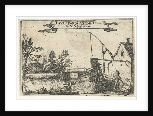 Farm near a channel by Esaias van de Velde