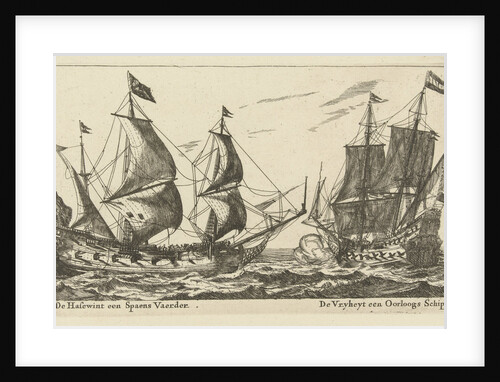 The ships Freedom and The Greyhound by Reinier Nooms