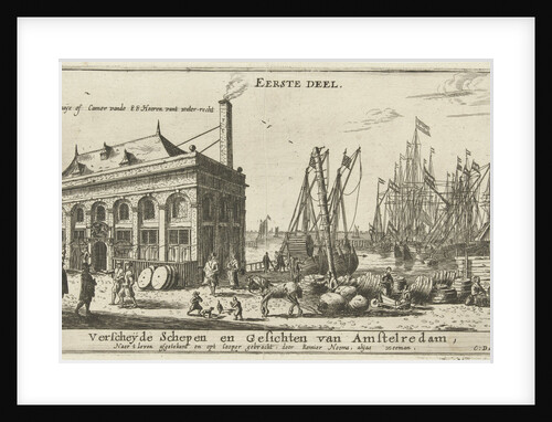 Amsterdam Harbour with the guardhouse by Reinier Nooms