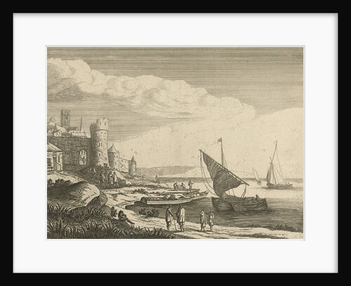 Harbor with boats by Jan van Almeloveen