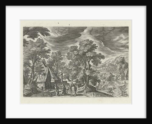 Landscape with the Good Samaritan and the injured passenger at an inn by J. Janssonius
