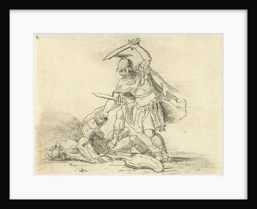 Two Roman soldiers fighting each other by Antonis Aloisius Emanuel van Bedaff