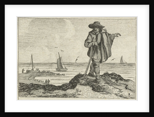 Dune landscape with a walker by Jan Porcellis