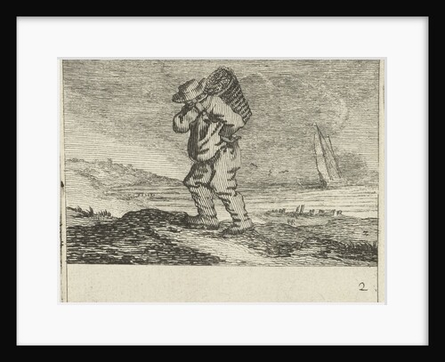 Dune landscape with a fisherman by Jan Porcellis