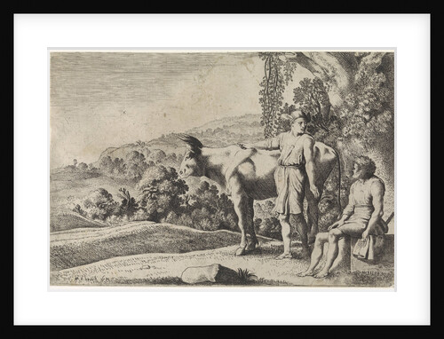 Mercury is pointing to the cow Io and looks at Argus by Moyses van Wtenbrouck