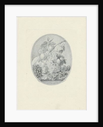 Still life of a basket of fruit by Hendrik Schwegman