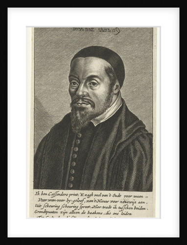 Bust of George Cassander, with the slogan reversed, Quando tandem by Hendrik Bary