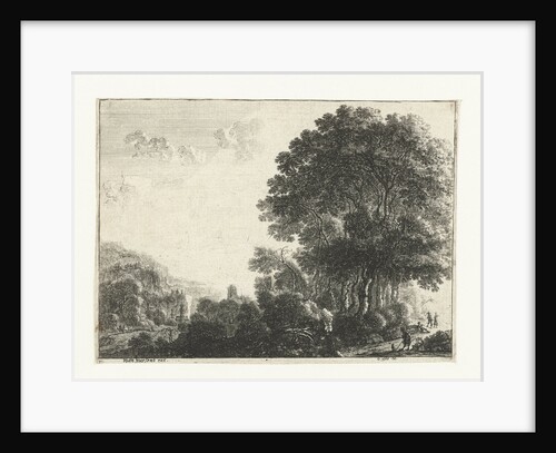 Landscape with a man and his dog by Ioan Huysens