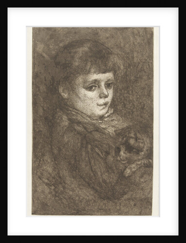 Portrait of Eleonora Bos with cat by Gerard Jan Bos