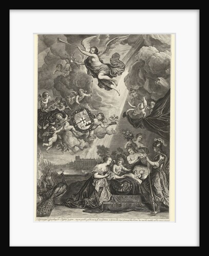 Allegory of the birth of Princess Maria Amalia of Nassau-Dietz, daughter of Hendrik Casimir by Cornelis van Dalen II