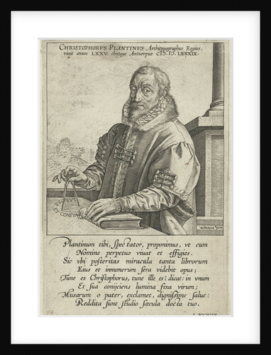 Portrait of Christopher Plantin by Hendrick Goltzius