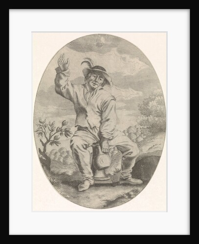 Seated farmer with a jug, Nicolaes van Lijnhoven by Andries Both