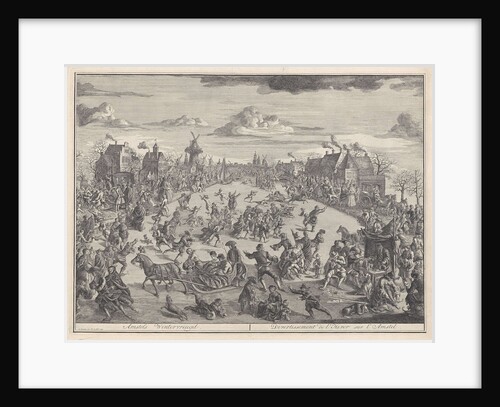 On the ice on the river Amstel by Abraham Zeeman