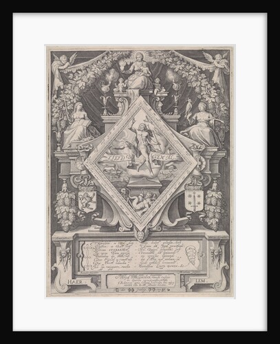 New Year Postcard from the Haarlem Chamber of Rhetoric The Wijngaertrancken by Jacob Matham