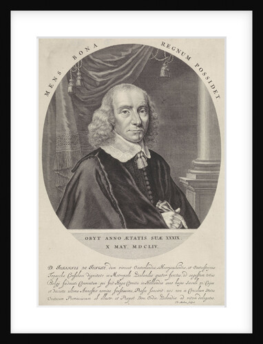 Portrait of Johannes de Jonghe by Theodor Matham