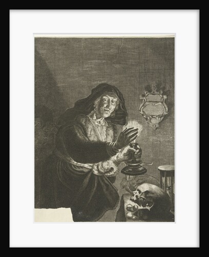 Old woman by candlelight by Joachim von Sandrart
